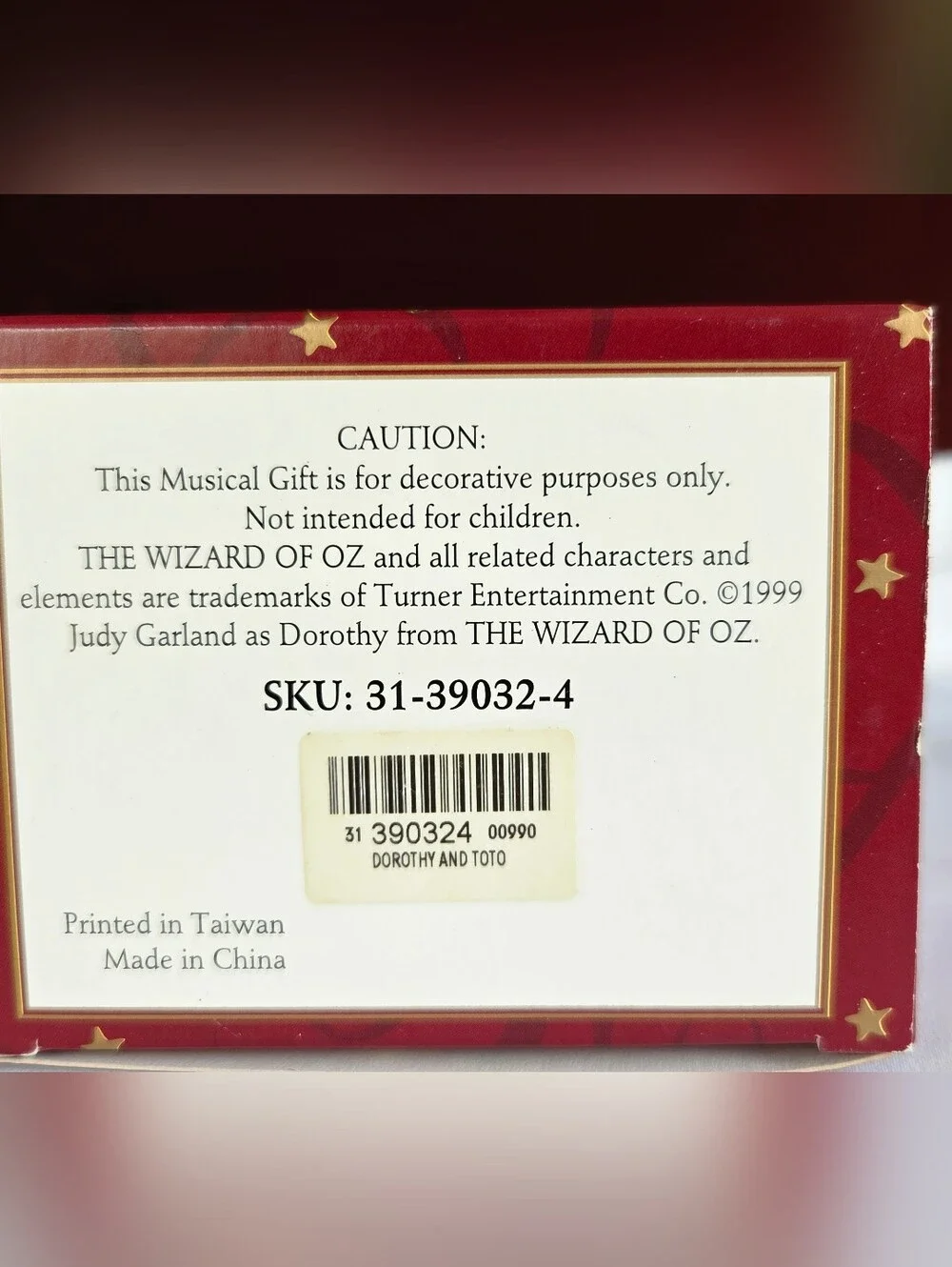 The Wizard Of Oz Musical Ornament Plays Somewhere Over The Rainbow